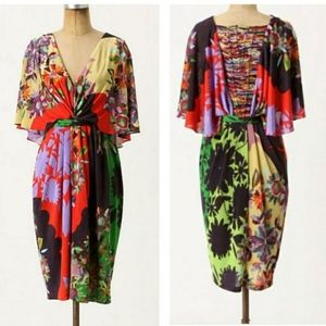 Anthropologie colorful dress sz S